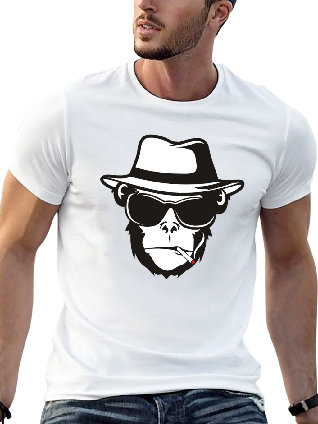 Cool Monkey Graphic Tee - Black T-Shirt