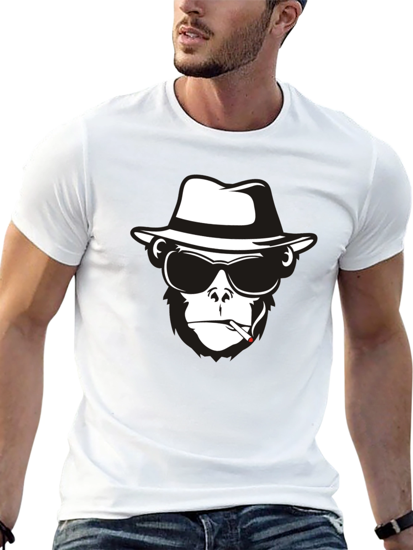 Cool Monkey Graphic Tee - Black T-Shirt