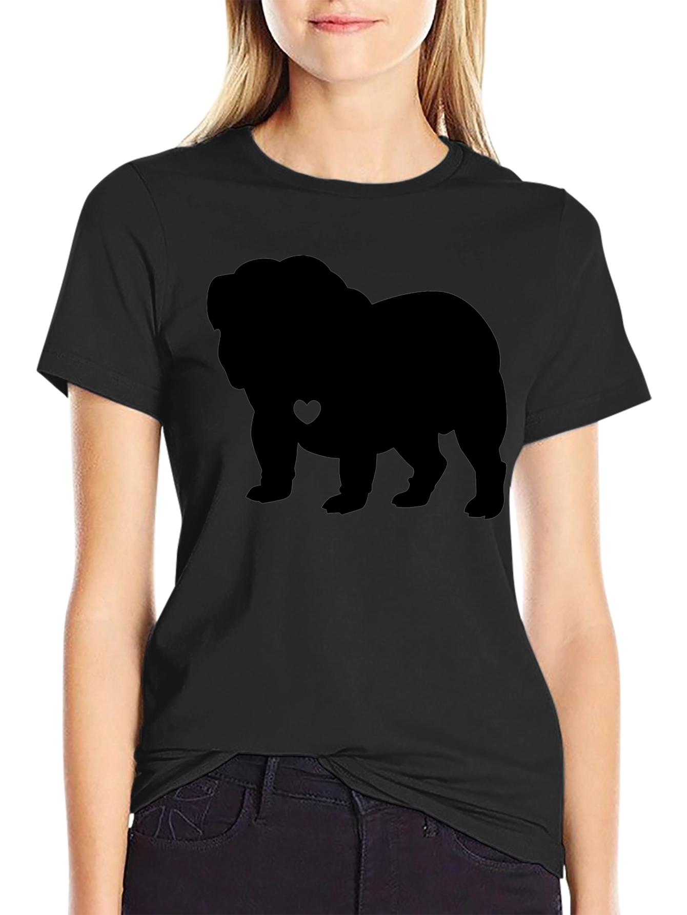 Bulldog Silhouette Graphic Tee - Casual Comfort