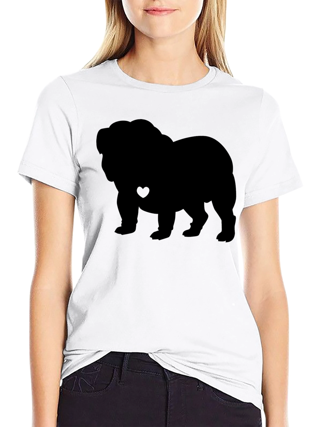 Bulldog Silhouette Graphic Tee - Casual Comfort