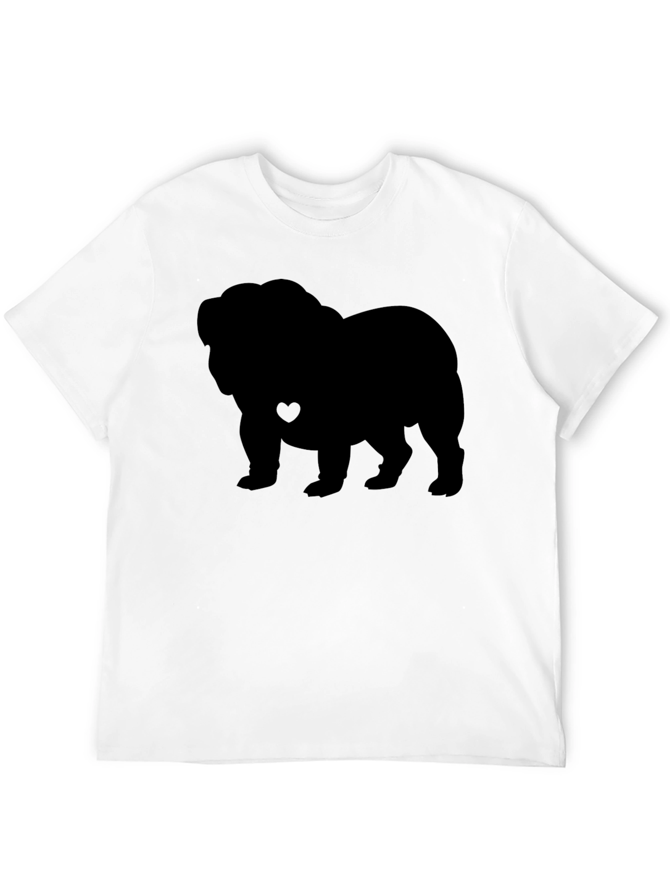 Bulldog Silhouette Graphic Tee - Casual Comfort