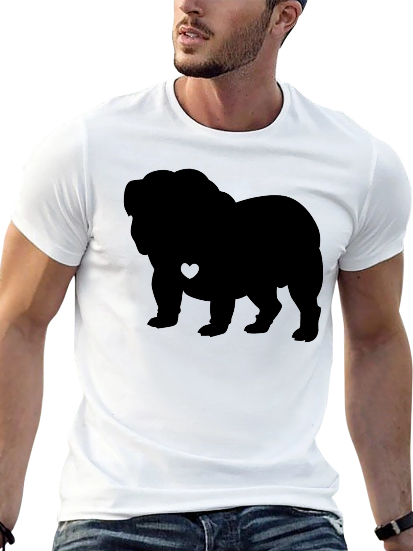 Bulldog Silhouette Graphic Tee - Casual Comfort