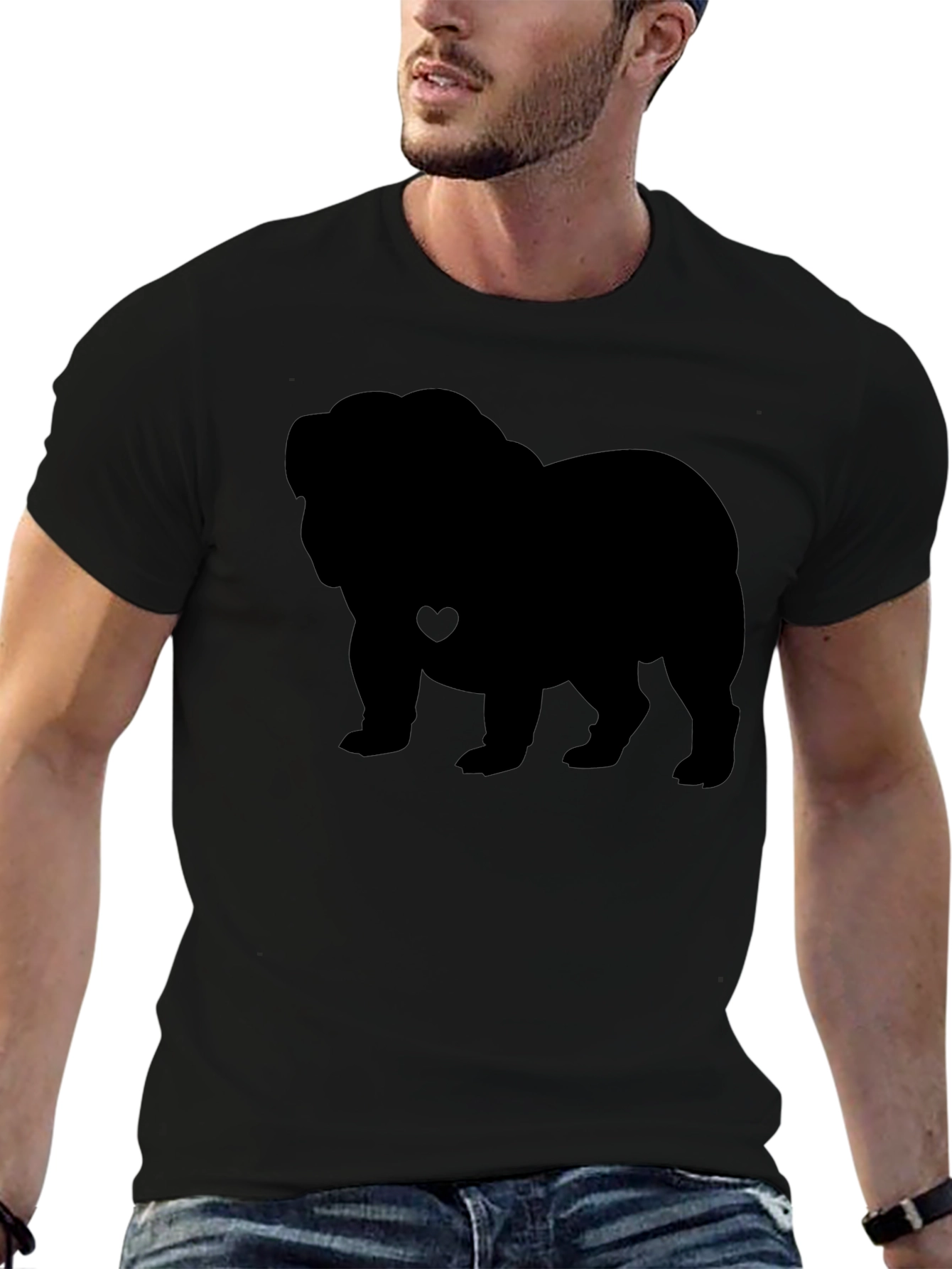 Bulldog Silhouette Graphic Tee - Casual Comfort