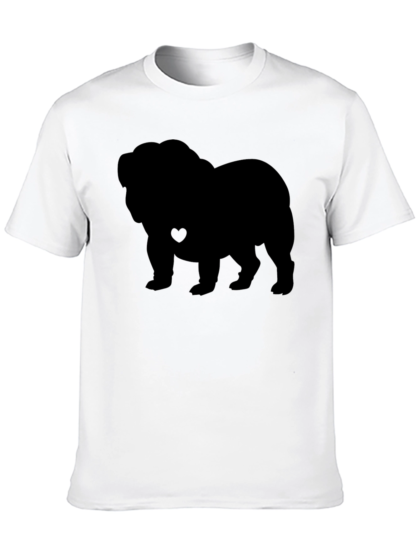 Bulldog Silhouette Graphic Tee - Casual Comfort