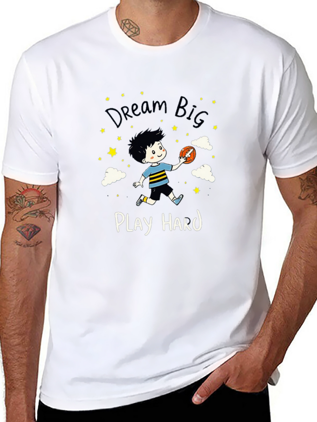 Dream Big Play Hard Graphic T-Shirt