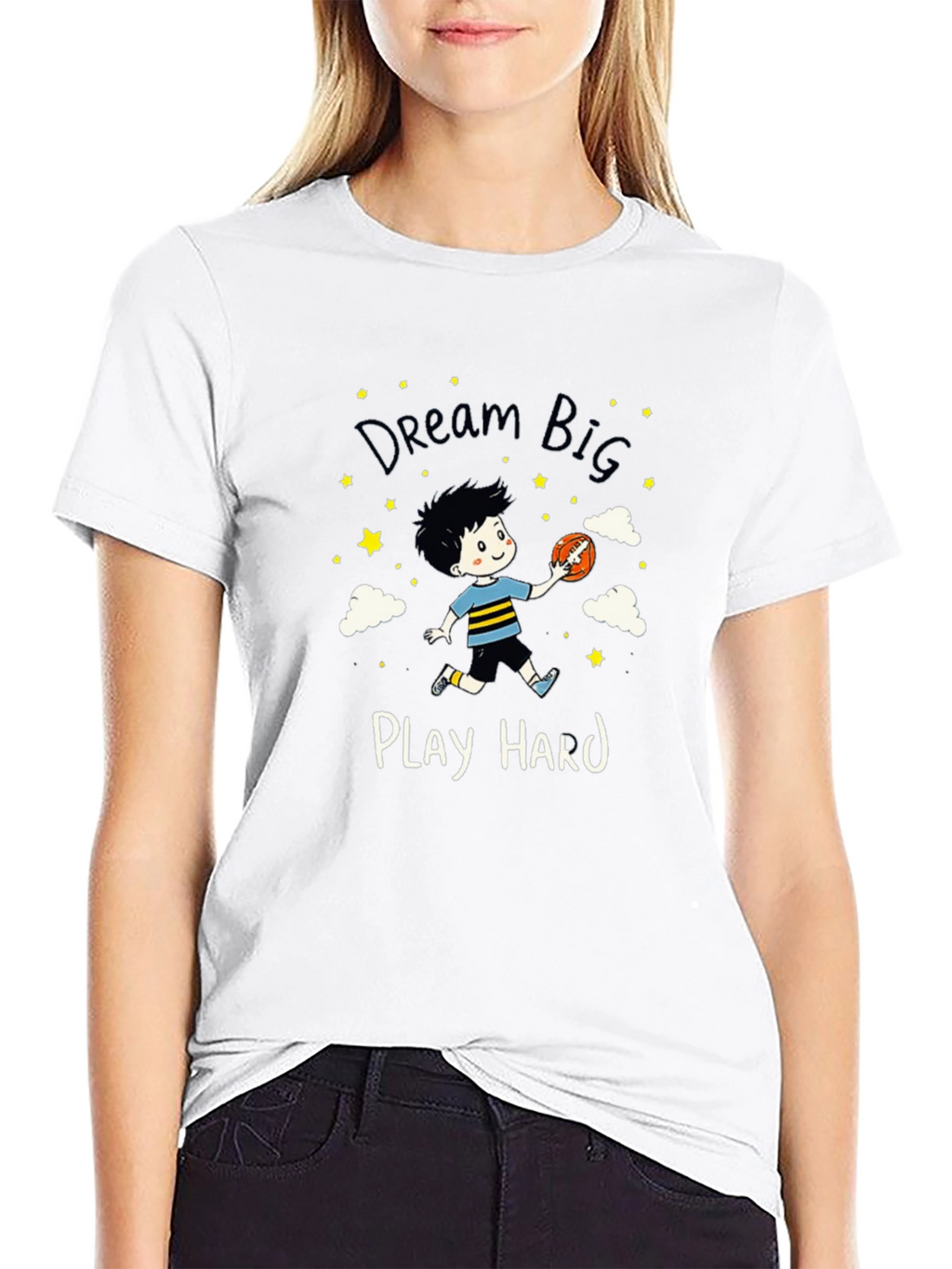 Dream Big Play Hard Graphic T-Shirt