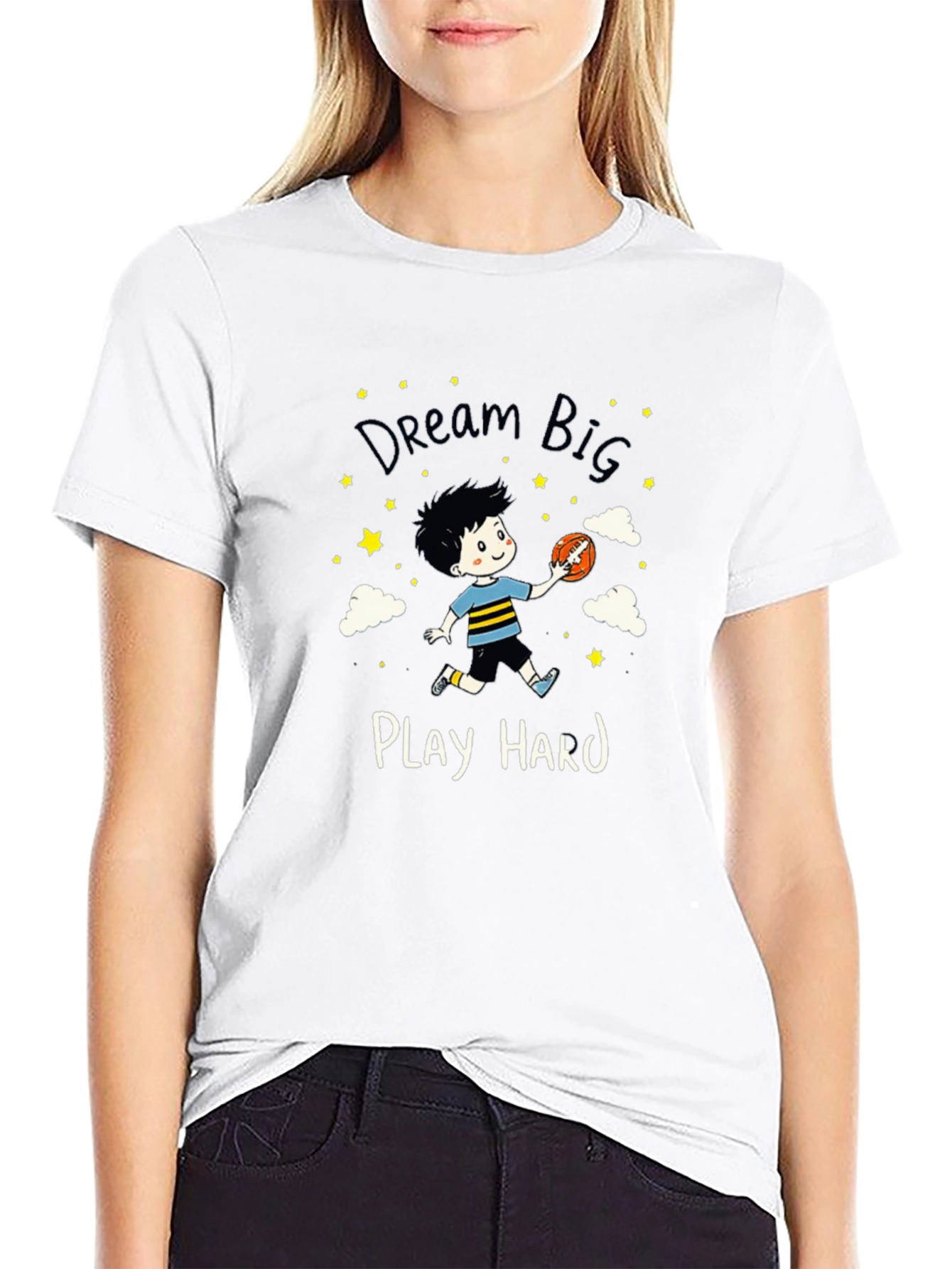 Dream Big Play Hard Graphic T-Shirt
