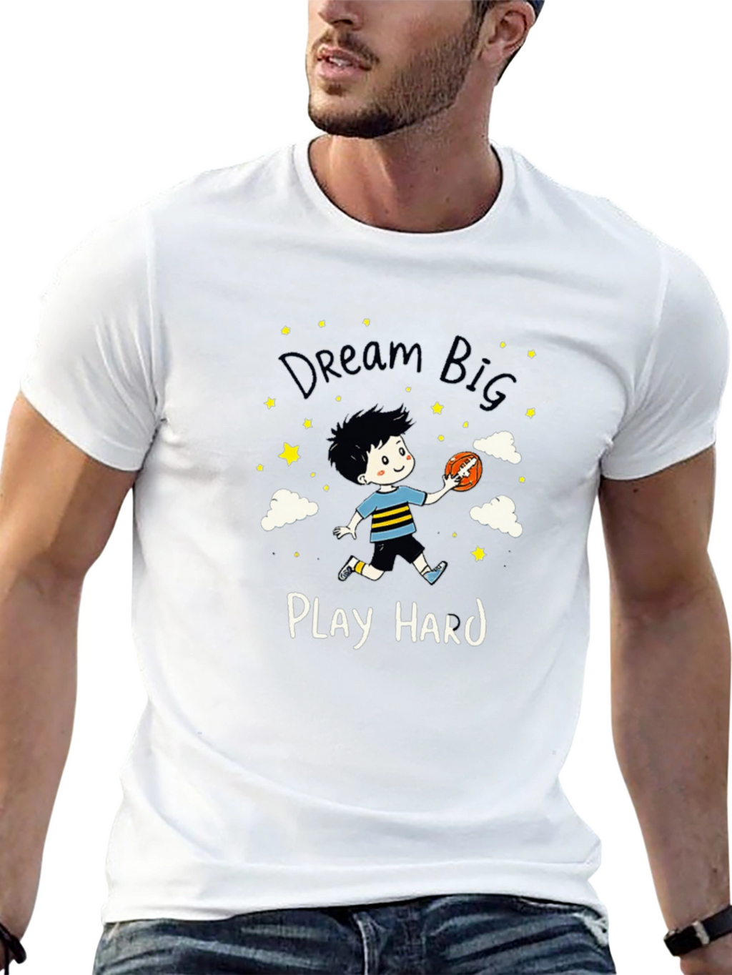 Dream Big Play Hard Graphic T-Shirt