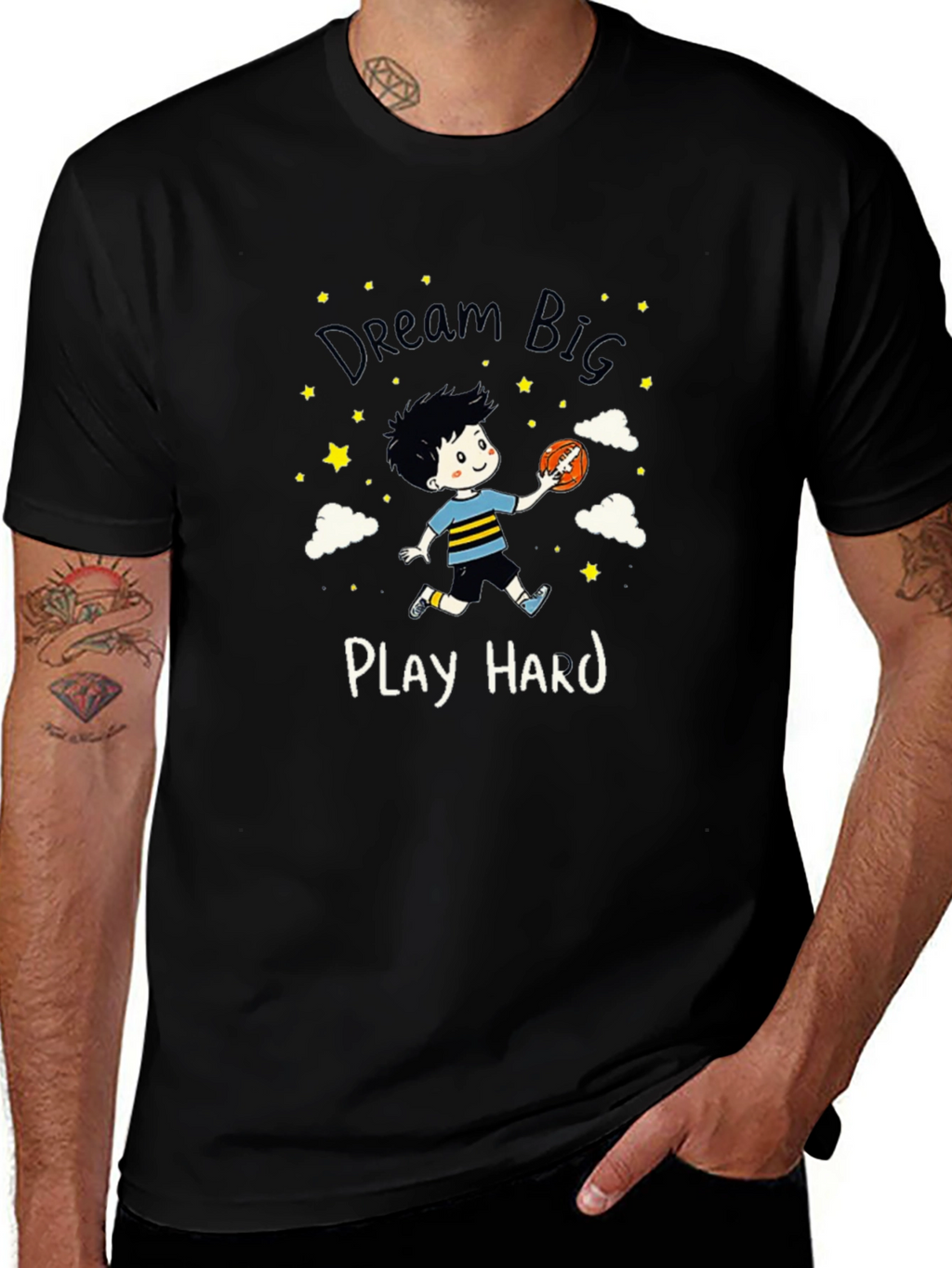 Dream Big Play Hard Graphic T-Shirt