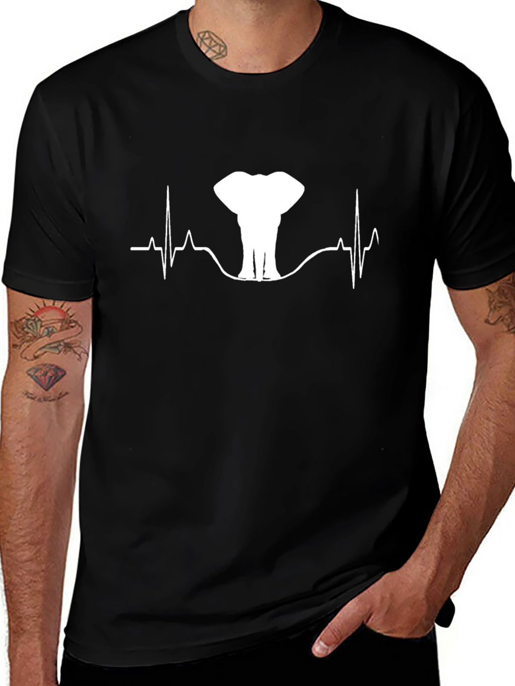 Elephant Heartbeat Graphic T-Shirt