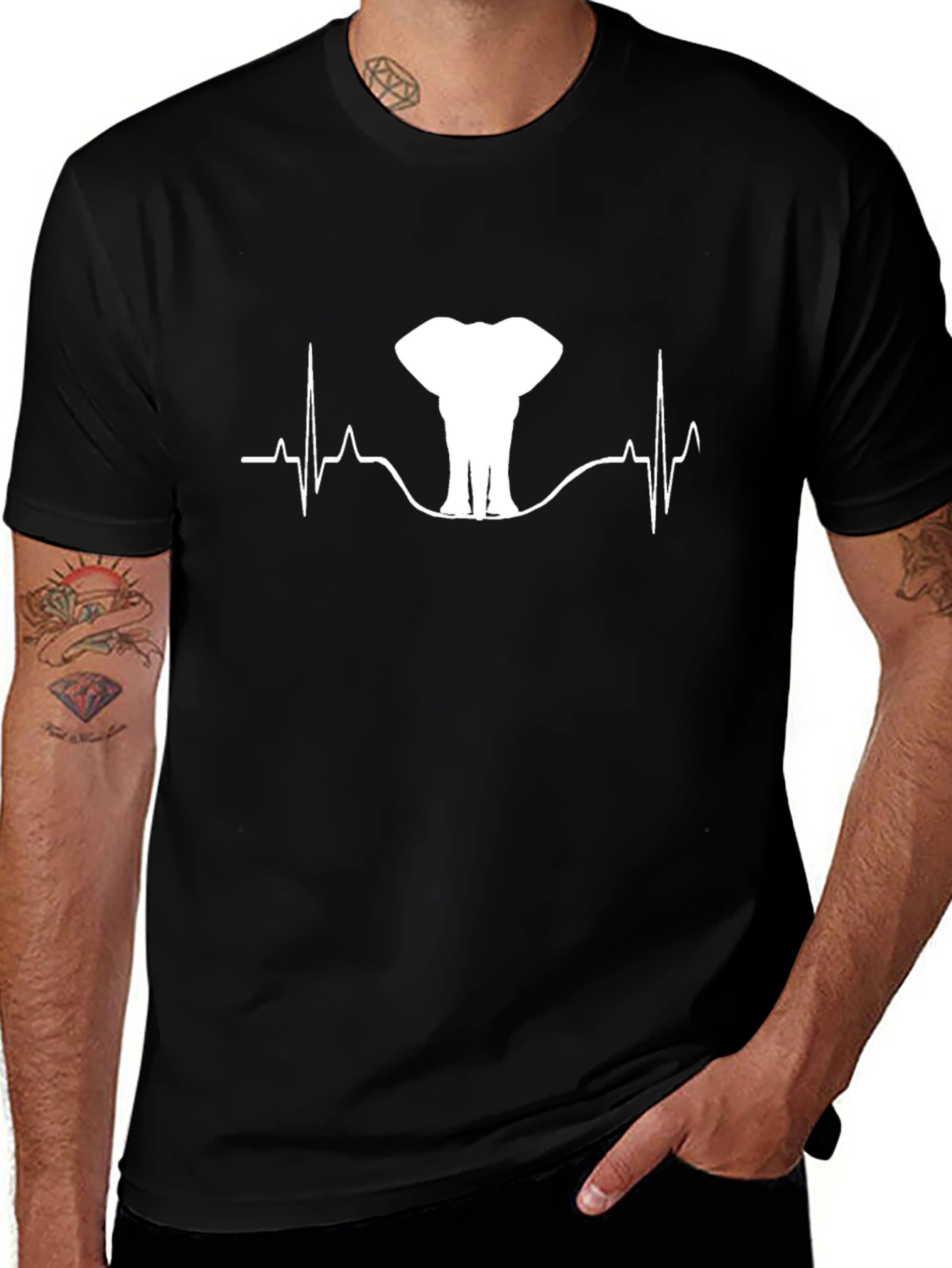 Elephant Heartbeat Graphic T-Shirt