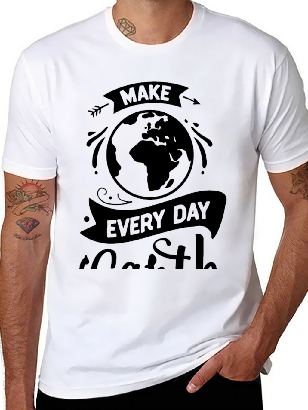 Earth Day Graphic Tee - Black