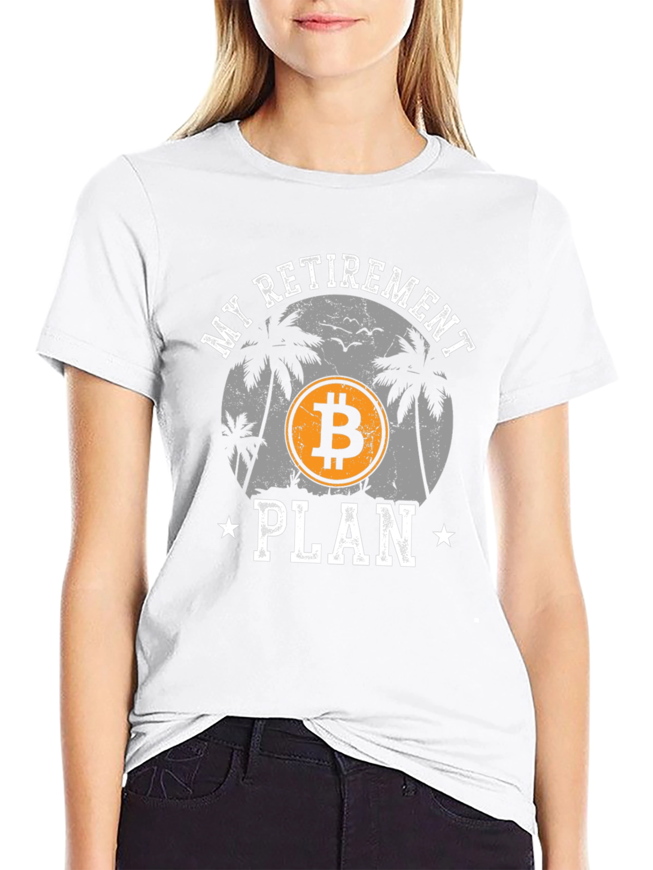 Bitcoin Retirement Plan Black Graphic Tee