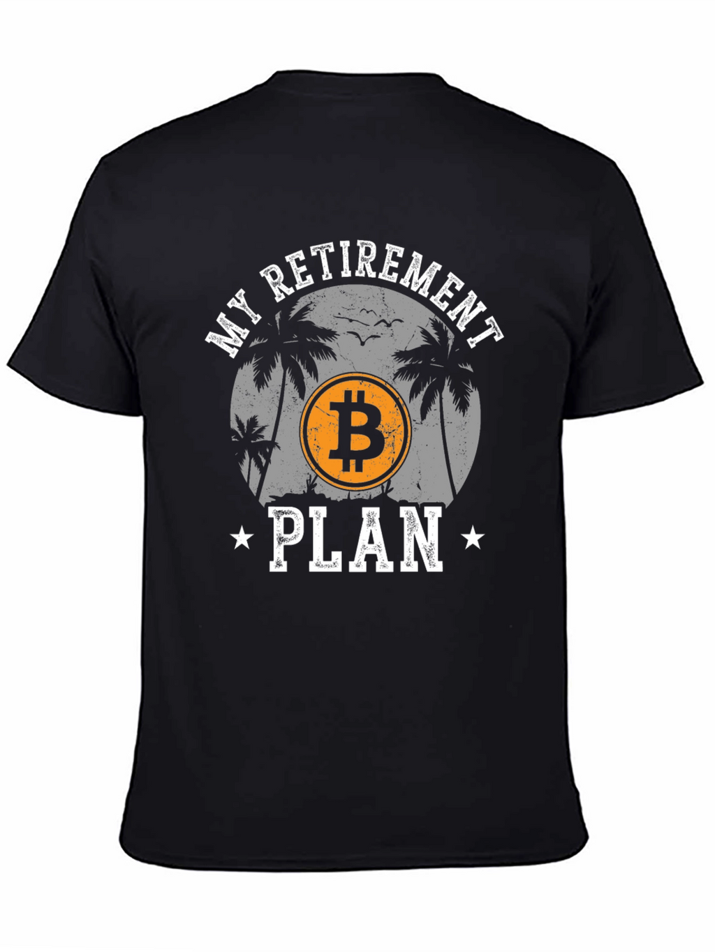 Bitcoin Retirement Plan Black Graphic Tee