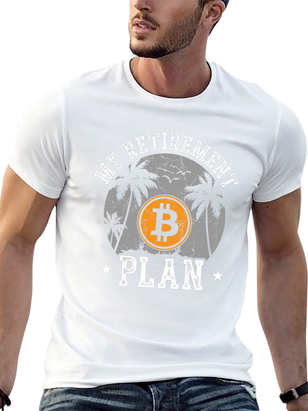 Bitcoin Retirement Plan Black Graphic Tee