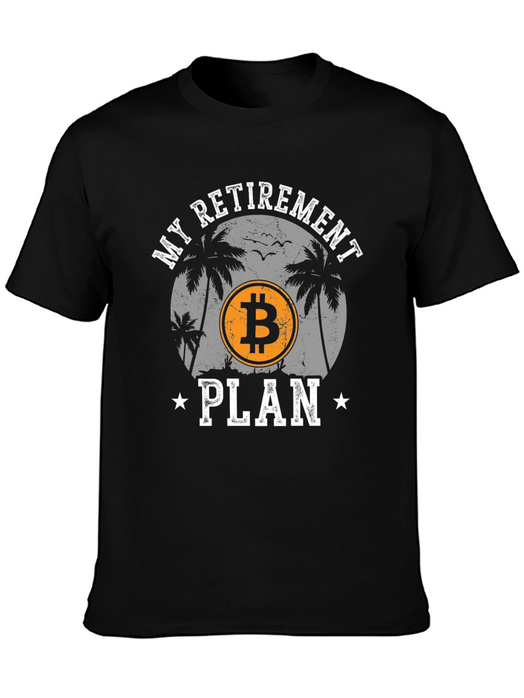 Bitcoin Retirement Plan Black Graphic Tee