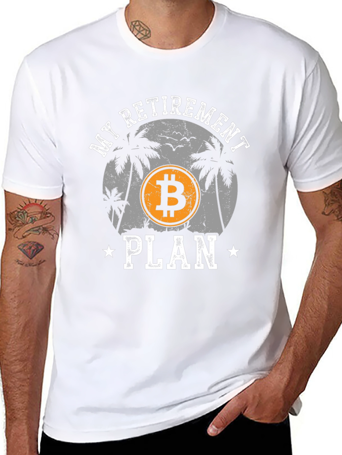 Bitcoin Retirement Plan Black Graphic Tee