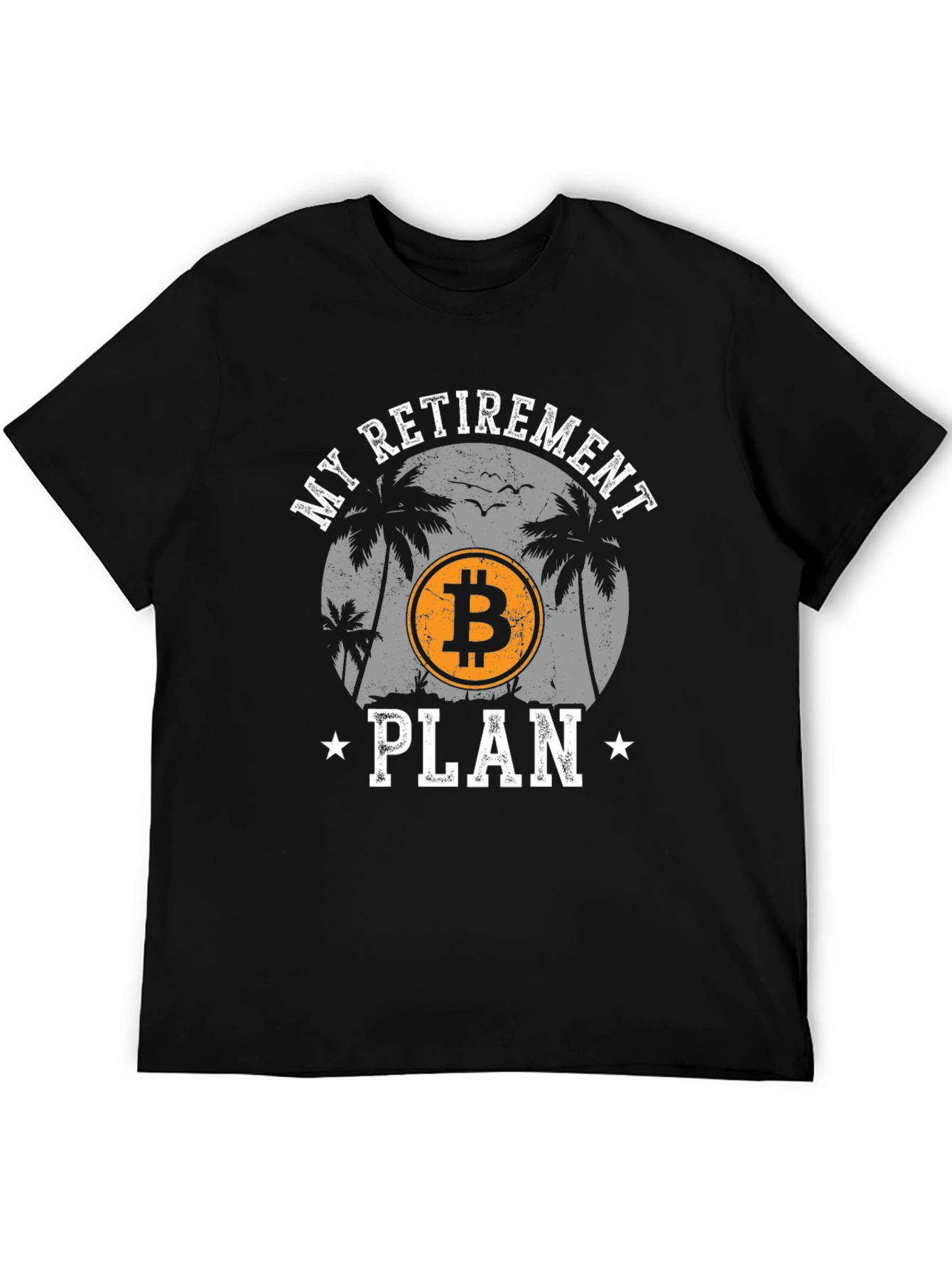 Bitcoin Retirement Plan Black Graphic Tee