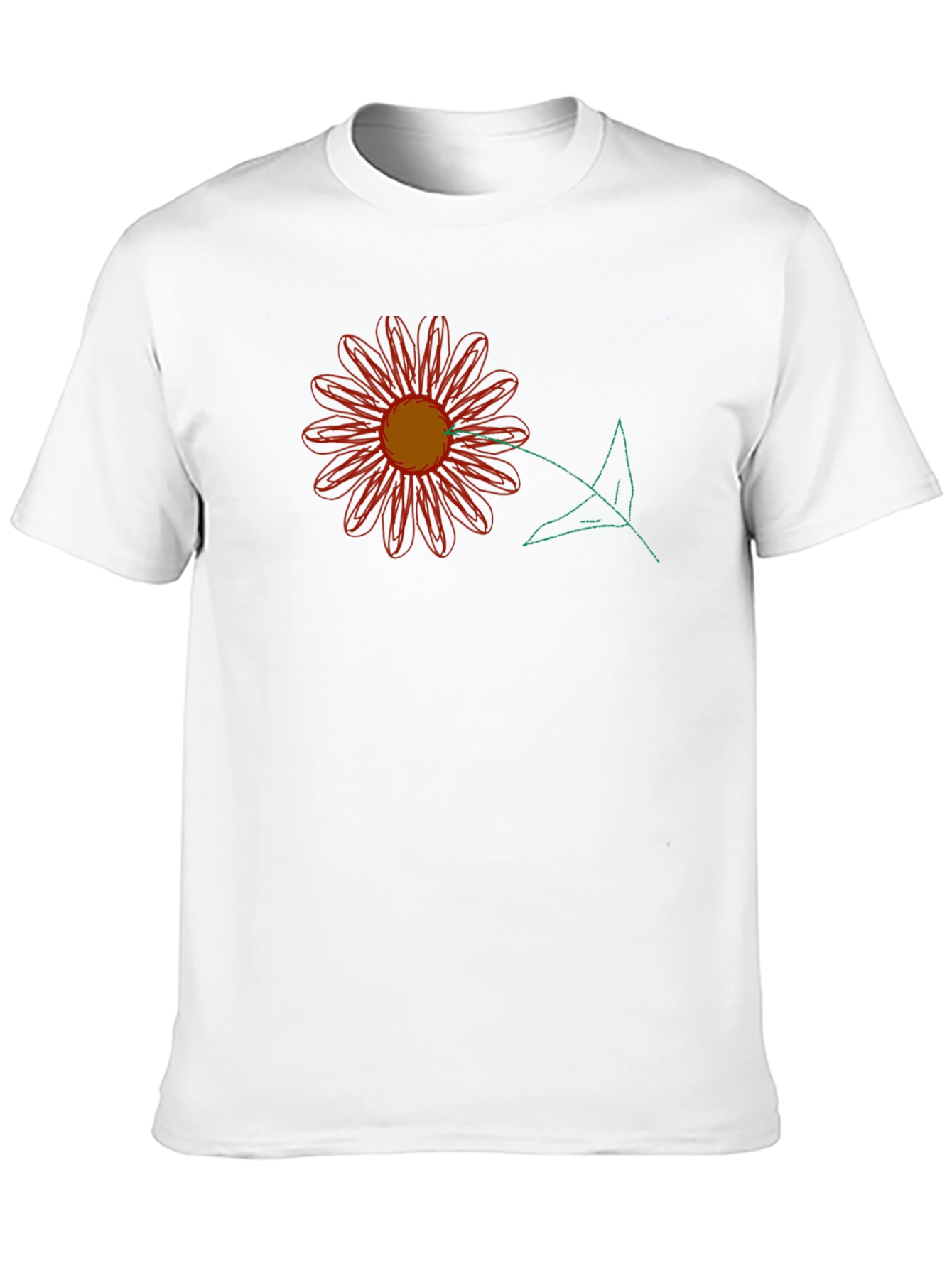 Black T-Shirt with Floral Graphic Print