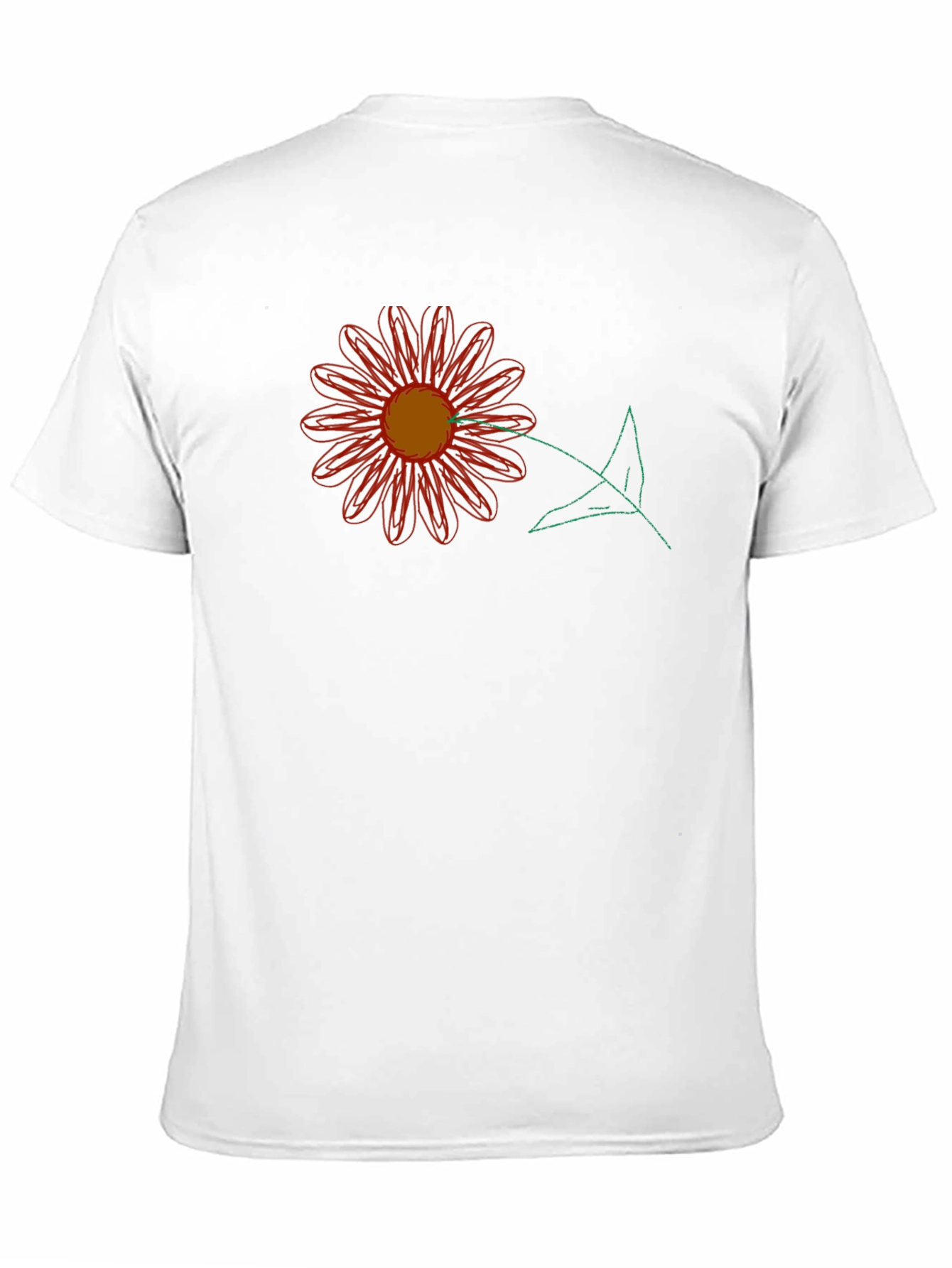 Black T-Shirt with Floral Graphic Print