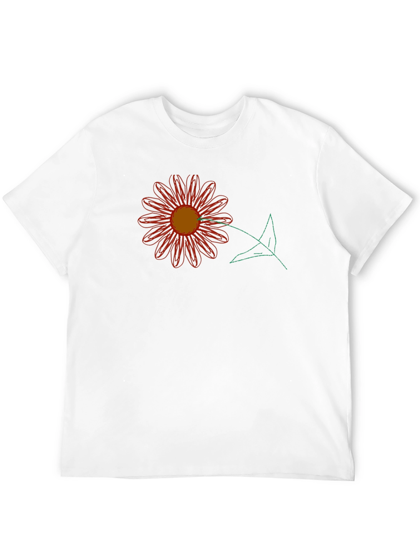 Black T-Shirt with Floral Graphic Print