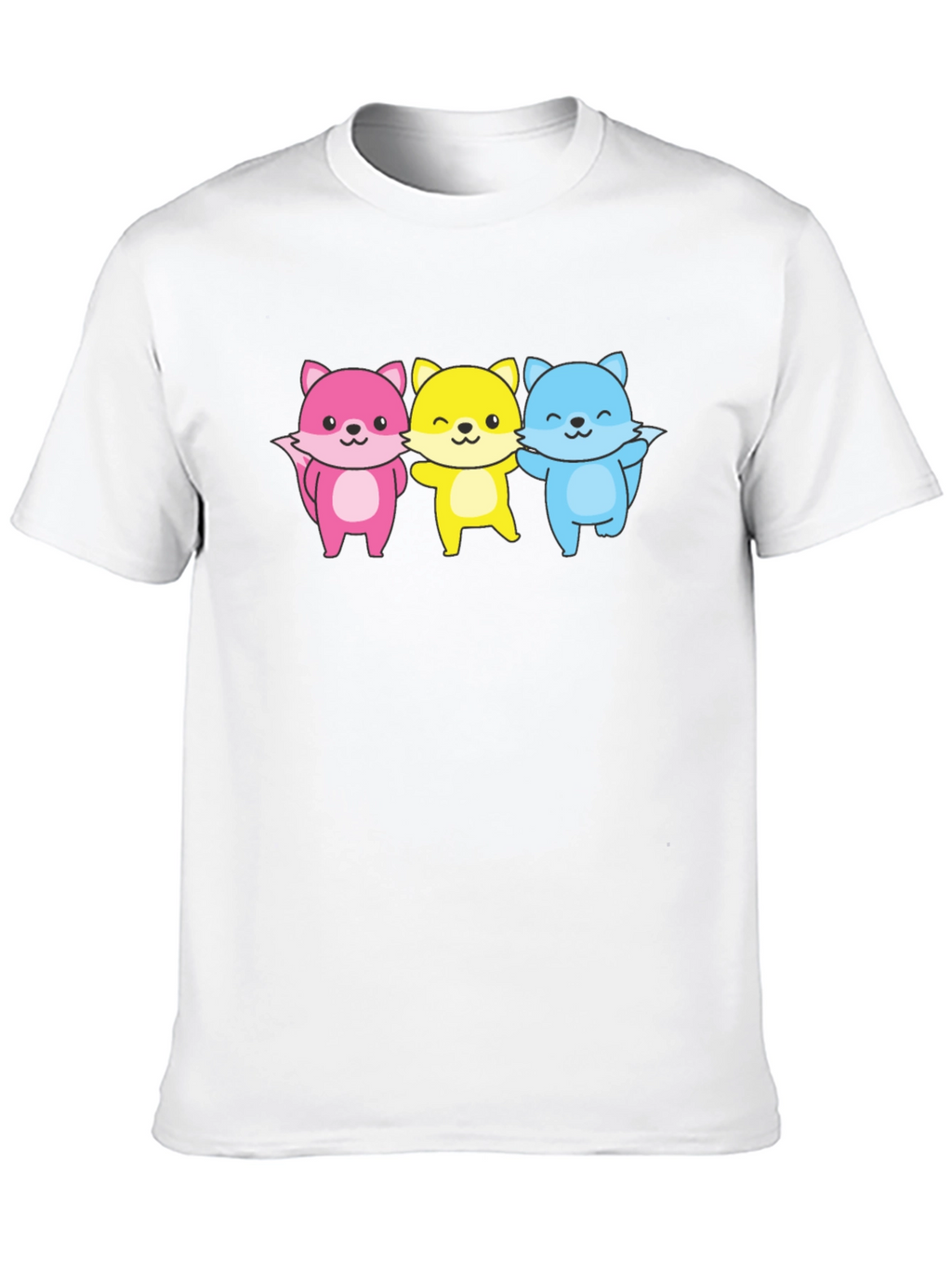 Cute Fox Trio Graphic Tee - Unisex