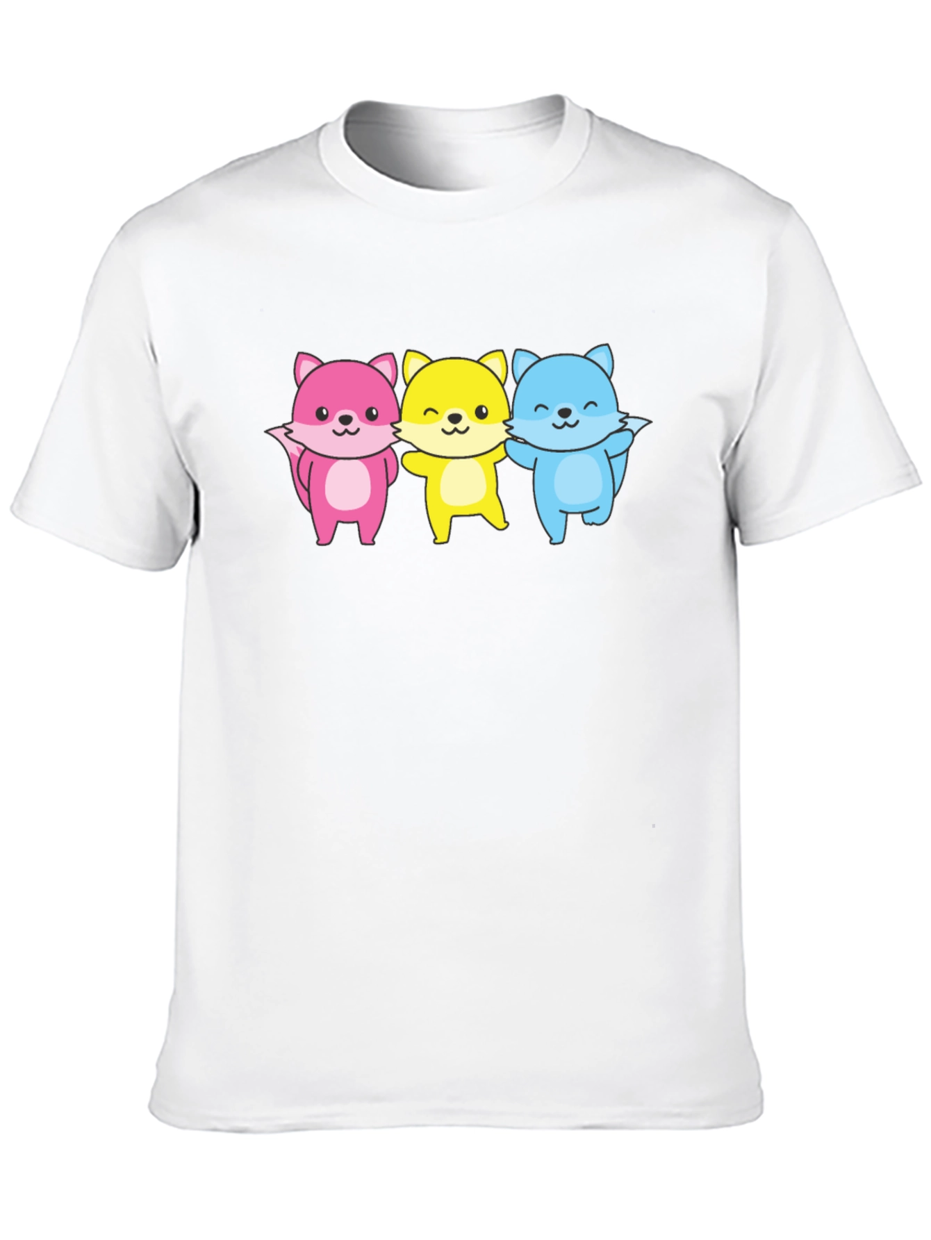 Cute Fox Trio Graphic Tee - Unisex