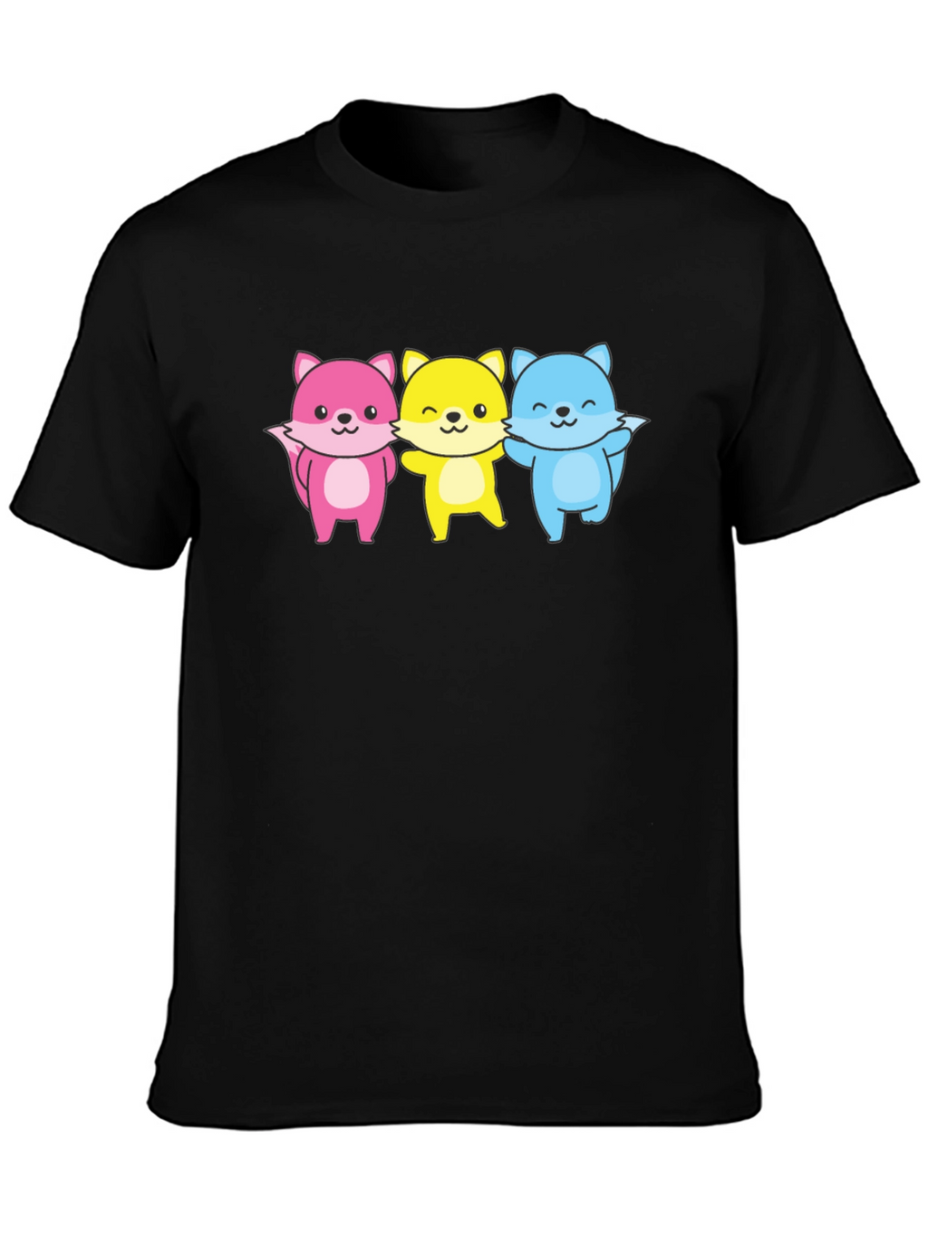 Cute Fox Trio Graphic Tee - Unisex