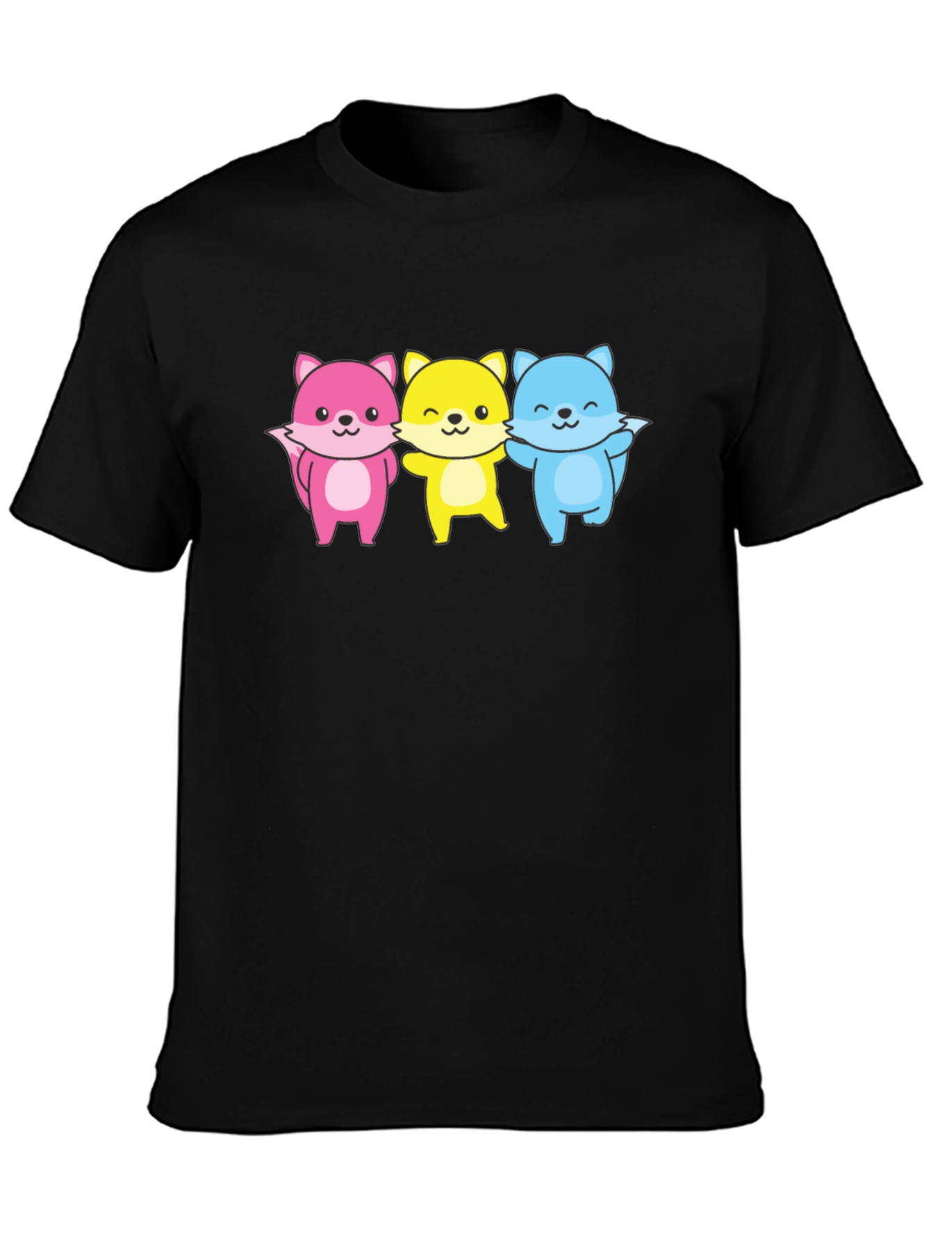 Cute Fox Trio Graphic Tee - Unisex