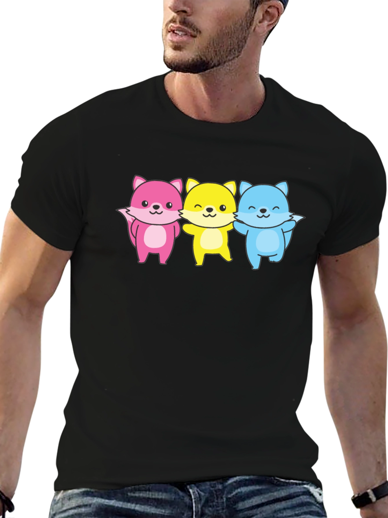 Cute Fox Trio Graphic Tee - Unisex