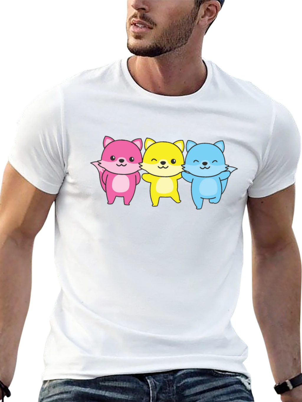 Cute Fox Trio Graphic Tee - Unisex
