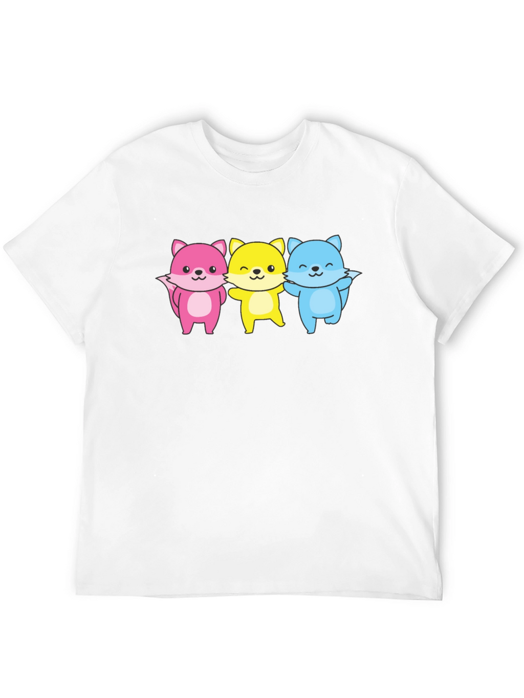 Cute Fox Trio Graphic Tee - Unisex