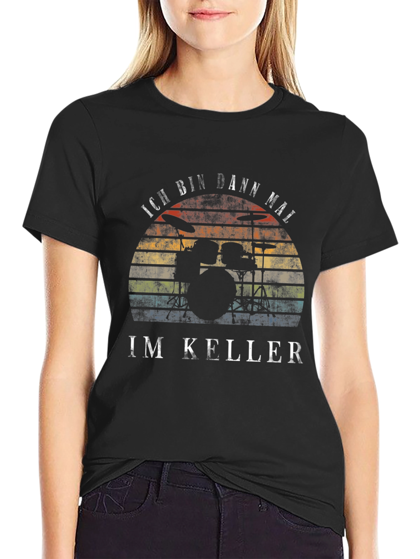 Ich Bin Dann Mal Im Keller Drummer Graphic Tee