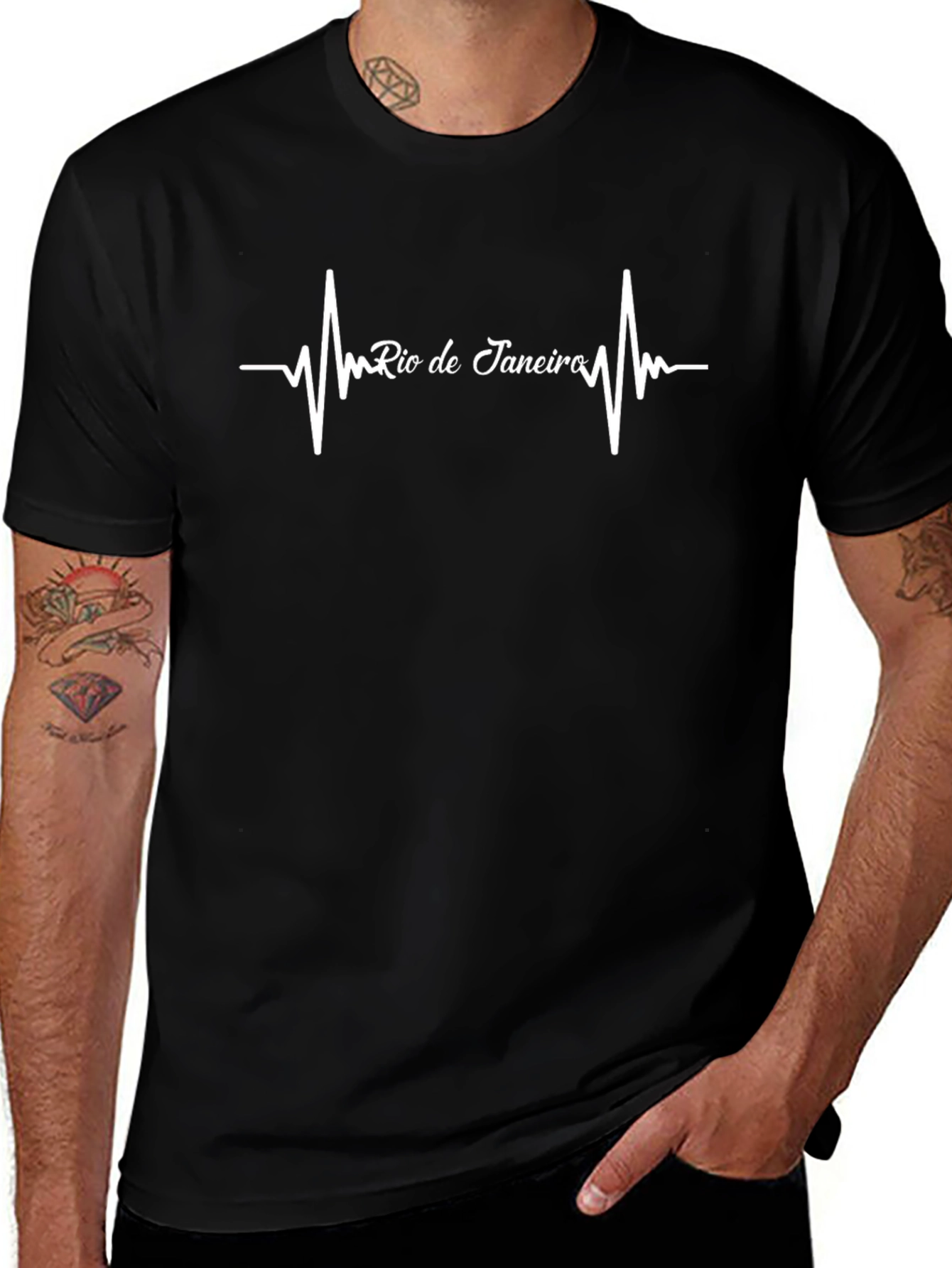 Rio de Janeiro Heartbeat Graphic Tee - Stylish Comfort