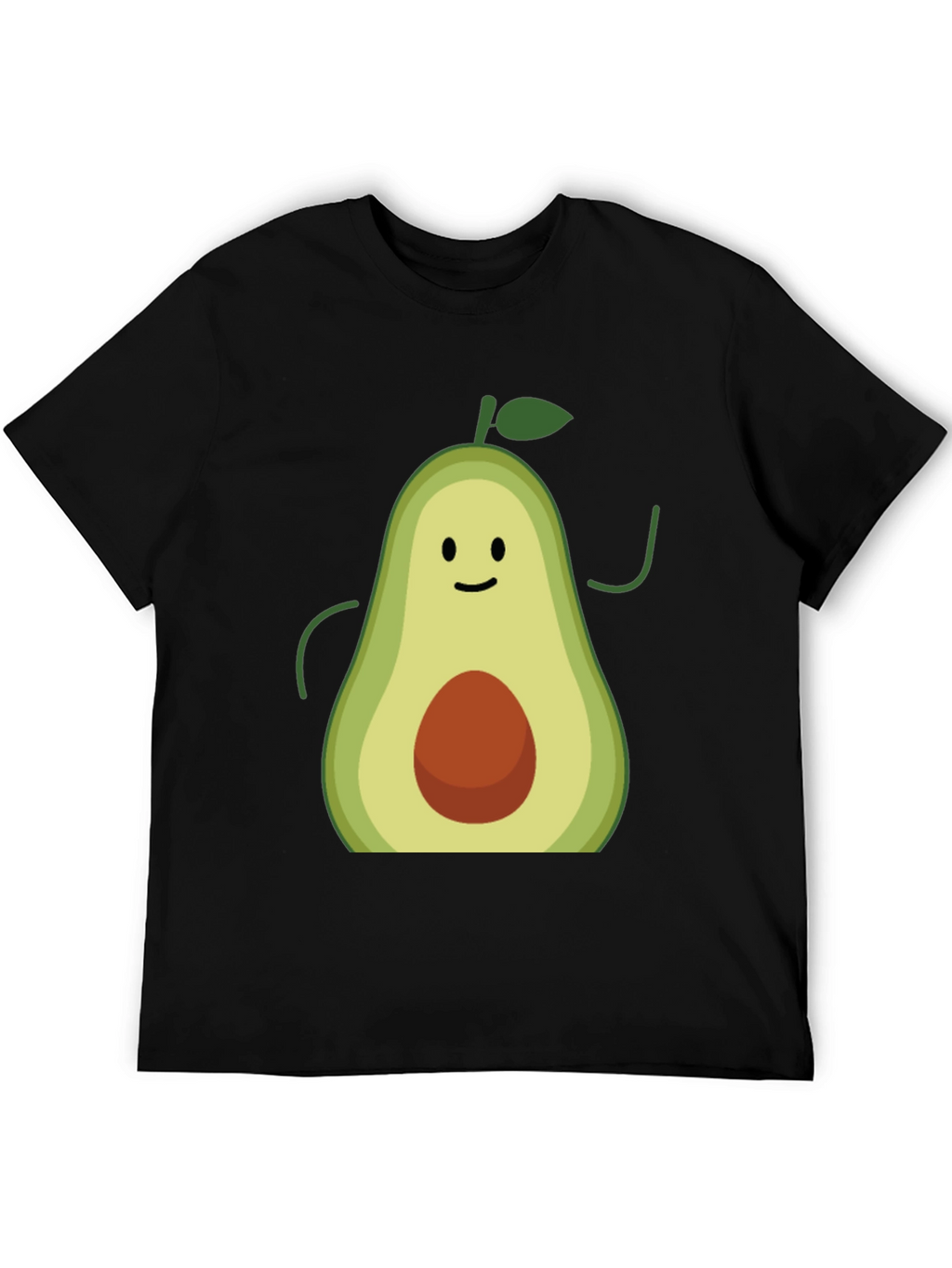 Avocado Graphic Tee - Black Cotton T-Shirt