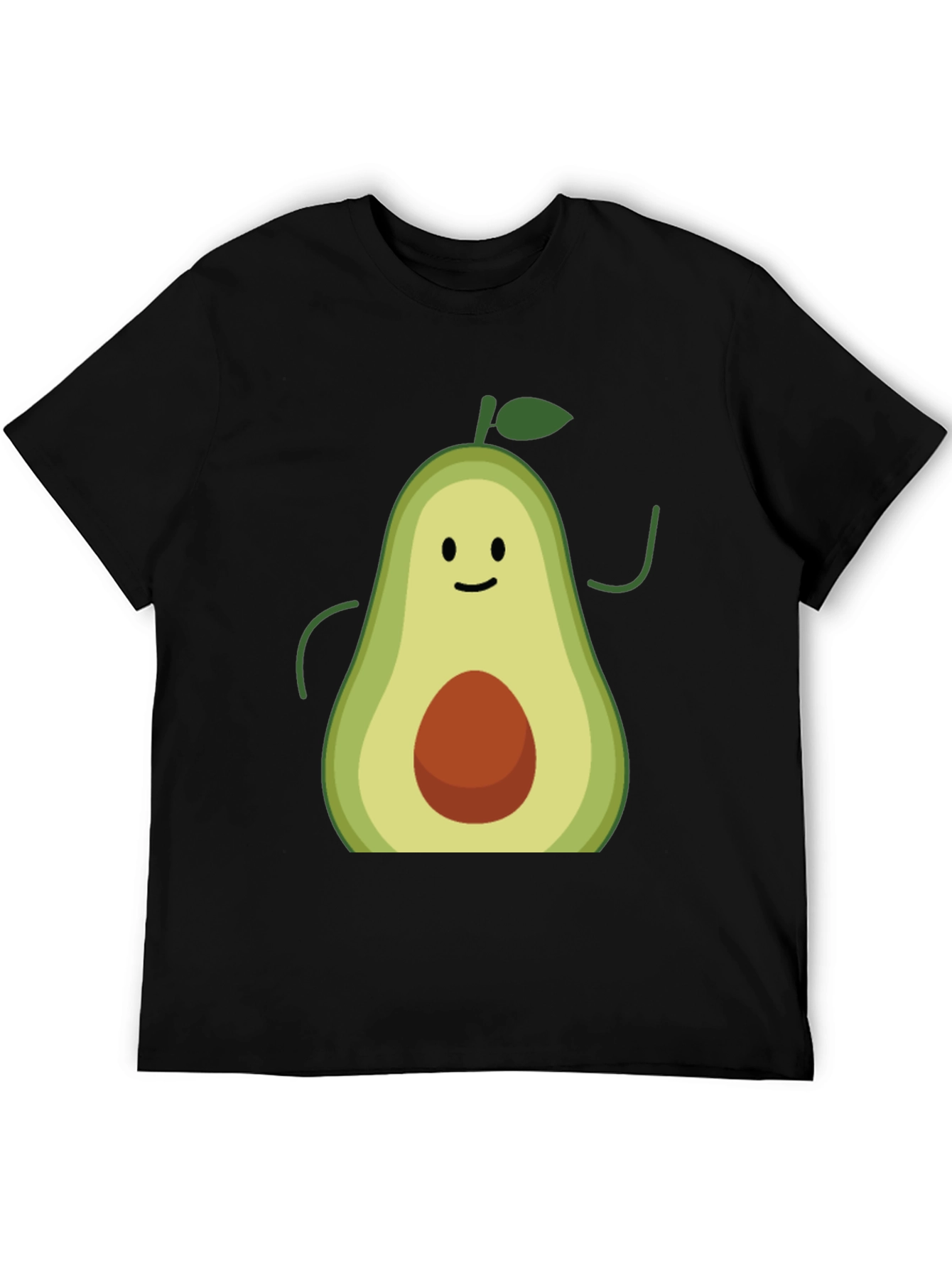 Avocado Graphic Tee - Black Cotton T-Shirt