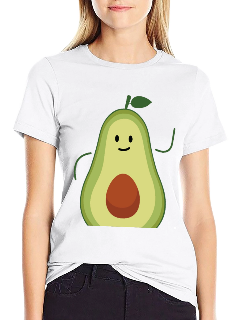 Avocado Graphic Tee - Black Cotton T-Shirt