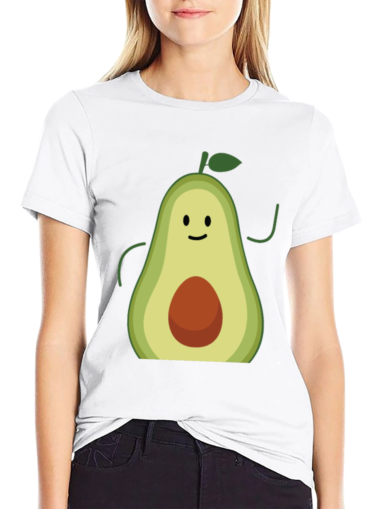 Avocado Graphic Tee - Black Cotton T-Shirt