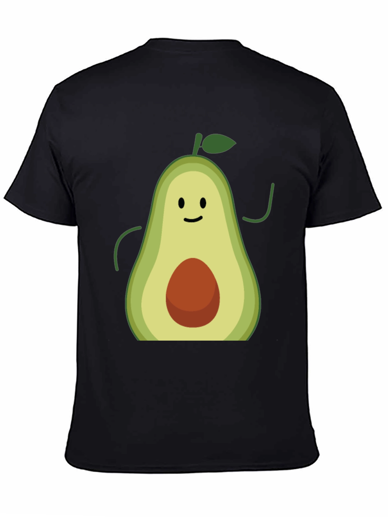 Avocado Graphic Tee - Black Cotton T-Shirt
