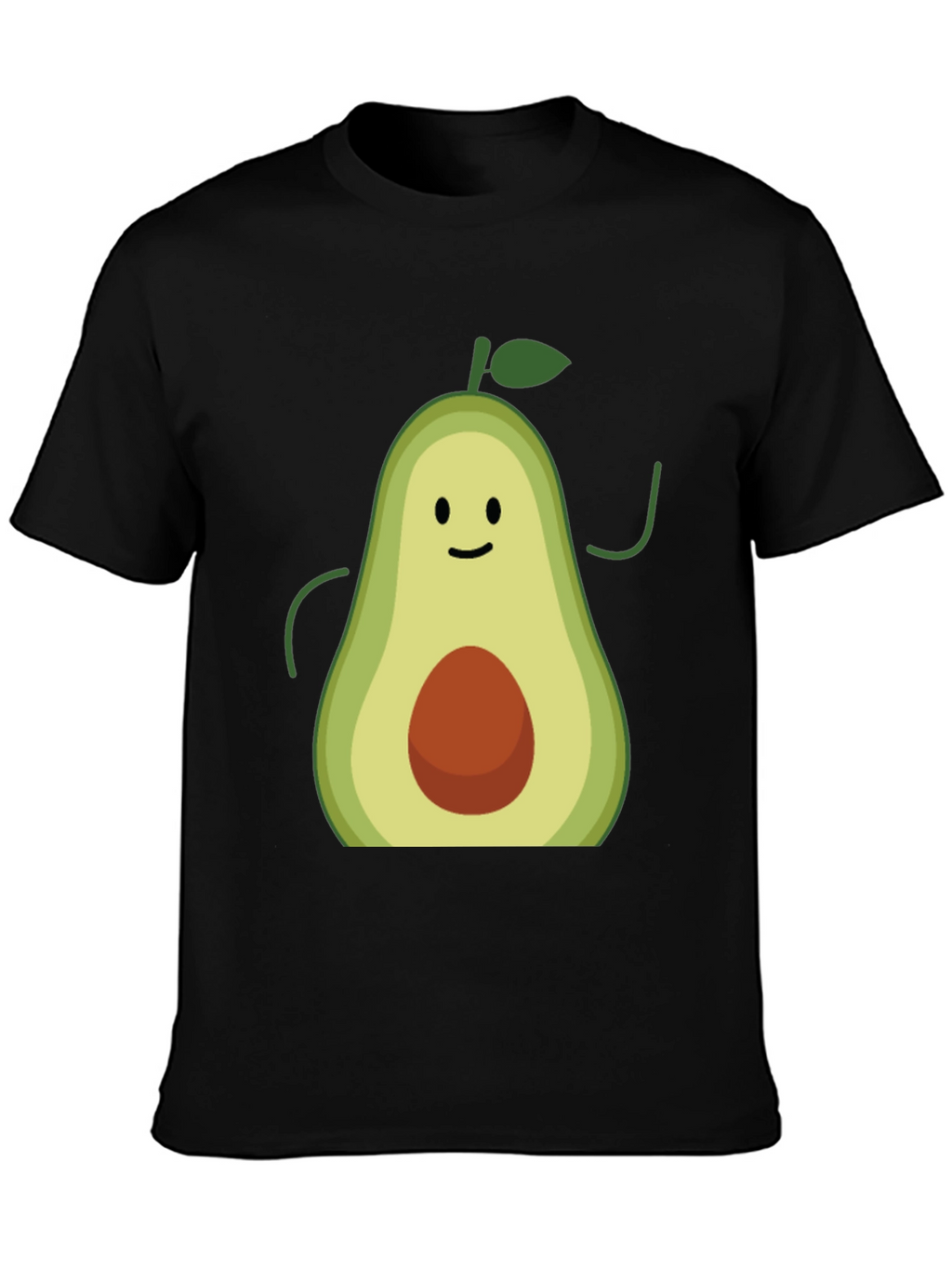 Avocado Graphic Tee - Black Cotton T-Shirt