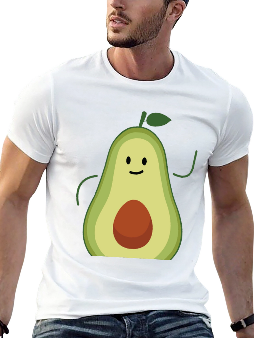 Avocado Graphic Tee - Black Cotton T-Shirt