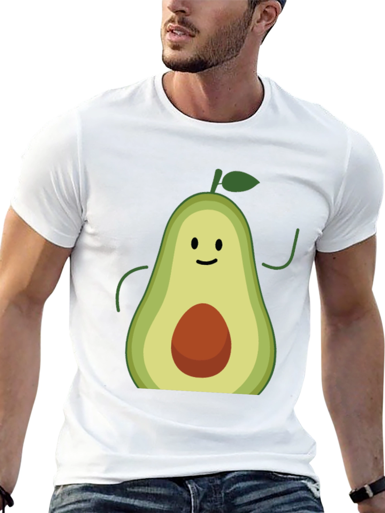 Avocado Graphic Tee - Black Cotton T-Shirt