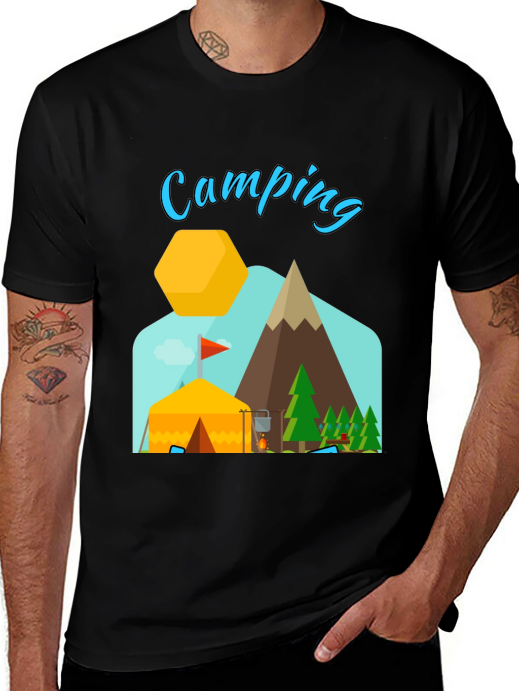 Camping Adventure Graphic T-Shirt