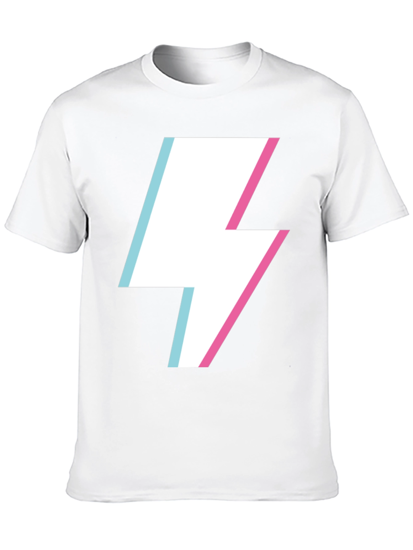 Lightning Bolt Graphic Tee - Black Cotton Casual Shirt