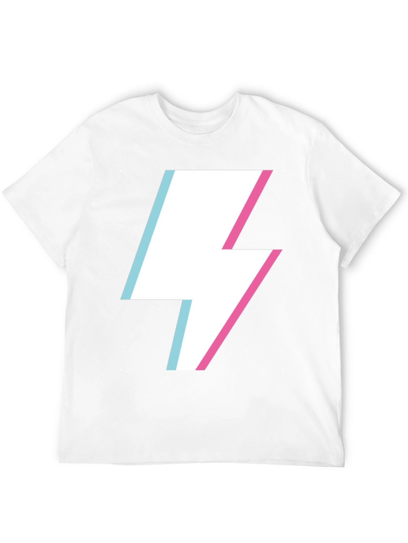 Lightning Bolt Graphic Tee - Black Cotton Casual Shirt