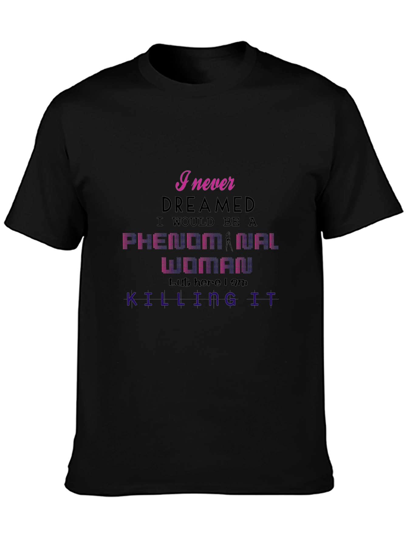 Phenomenal Woman Graphic Tee - Black