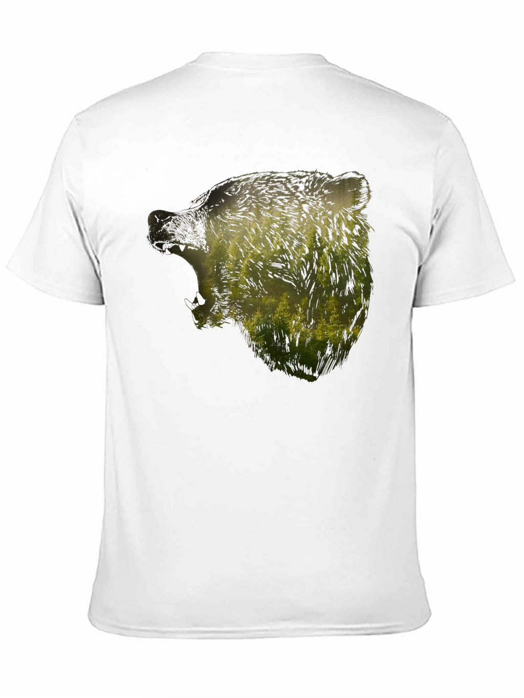 Nature Bear Graphic Black T-Shirt