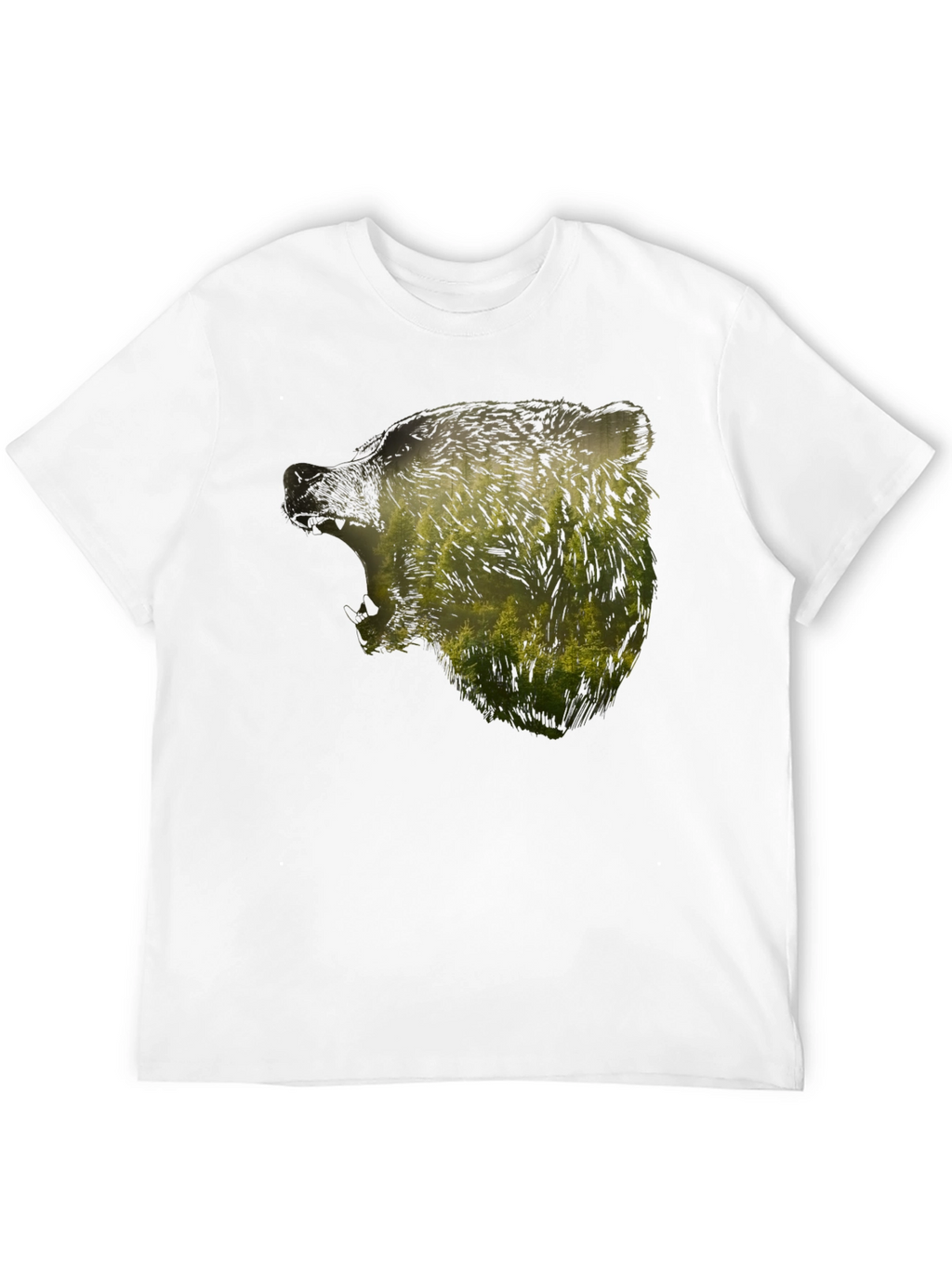 Nature Bear Graphic Black T-Shirt