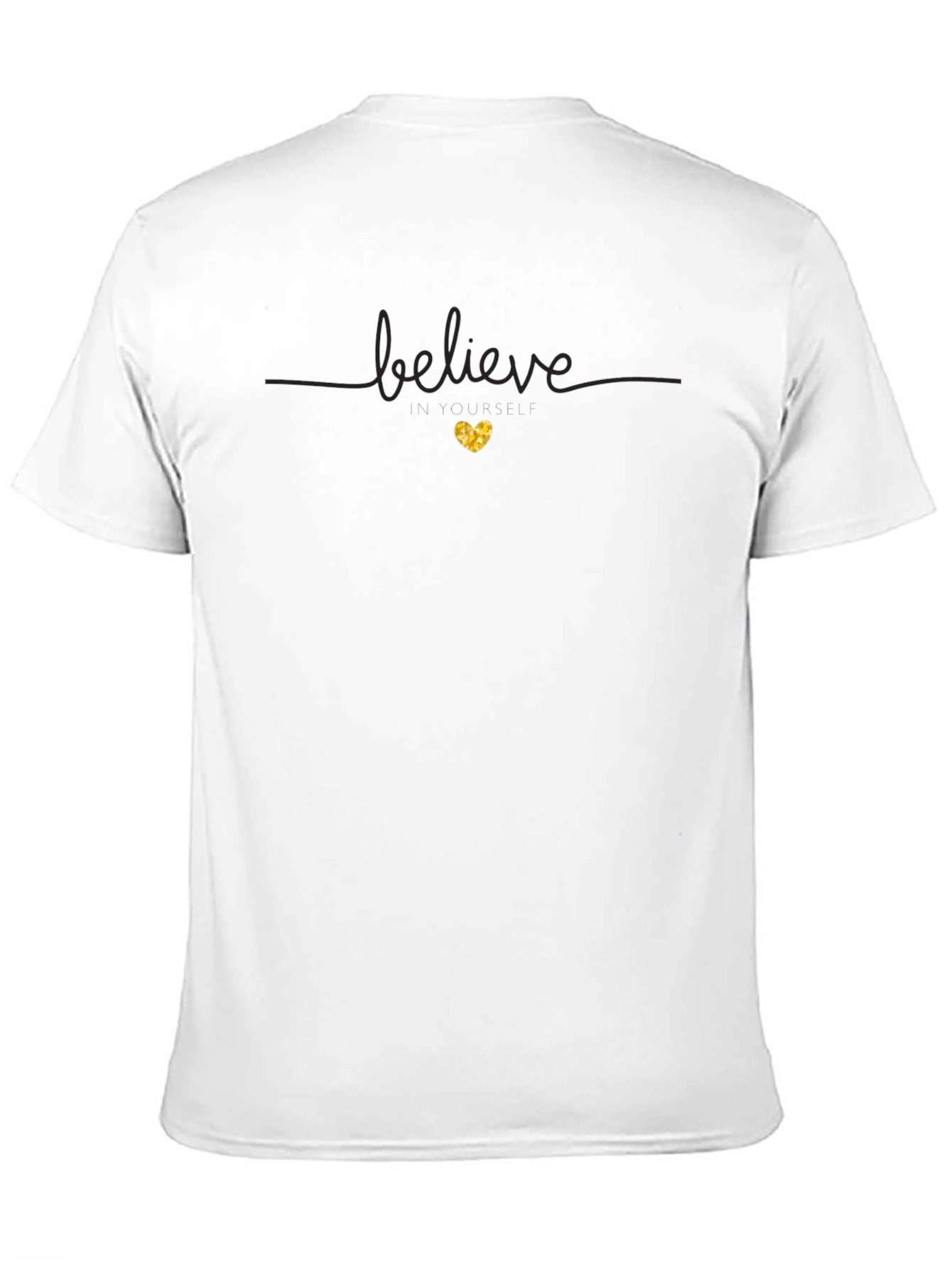 Believe Heart Graphic Tee - Black Cotton Shirt