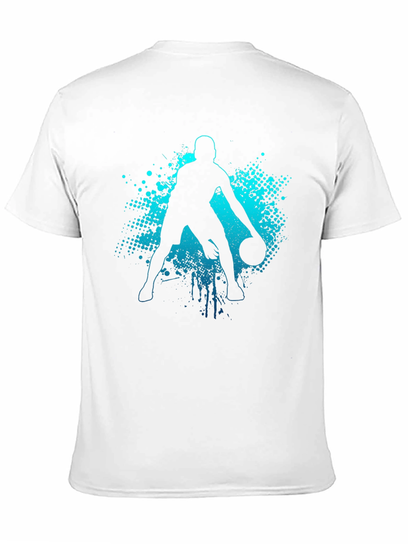 Basketball Player Graphic Tee - Black Cotton T-Shirt